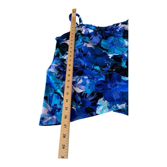 NEW Swim Solutions Navy Blues Floral Underwire Tankini Swim Top – Size 22W - Picture 12 of 15
